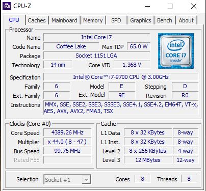 CPU-Z Dell Optiplex 7470
